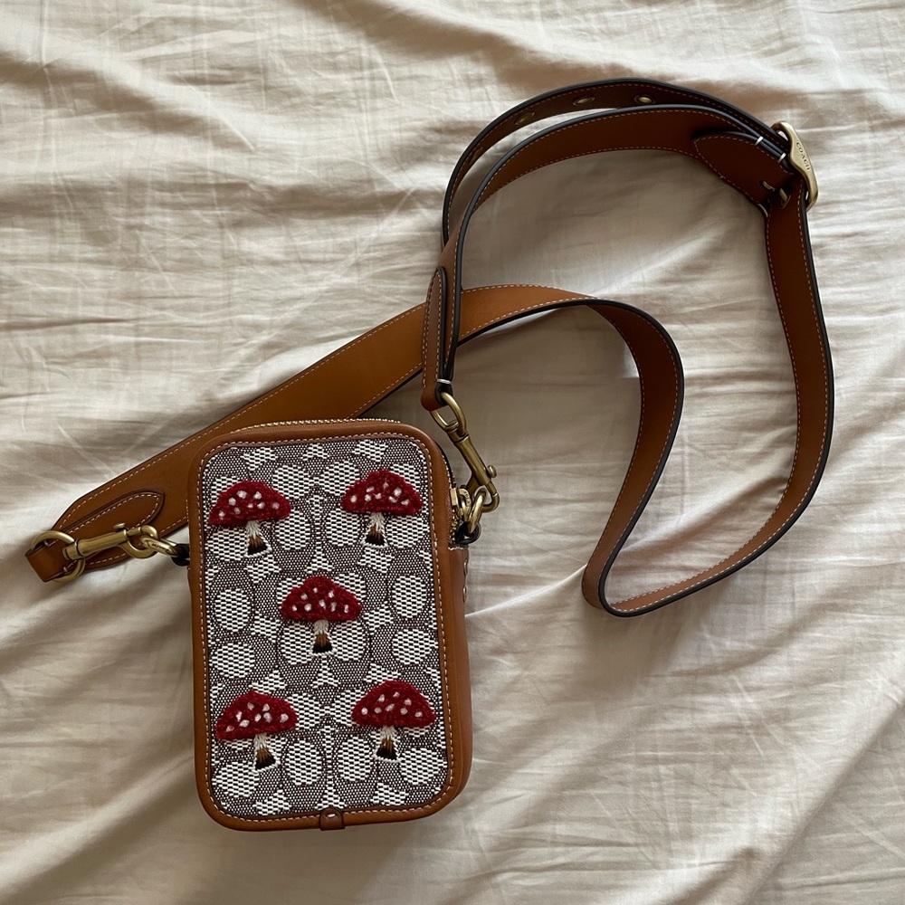 Coach Crossbody Mushroom Motif Embroidery